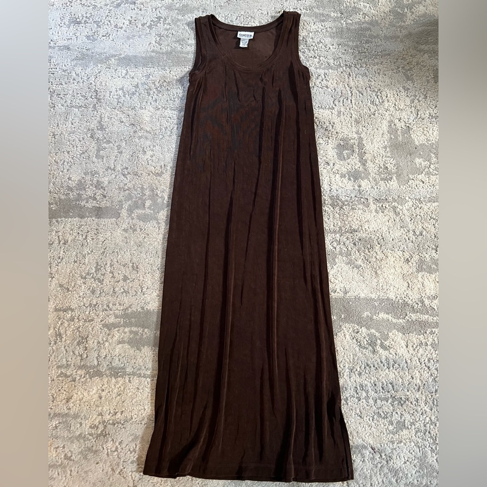 Chico's Brown Sleeveless Flowy Dress Size  0